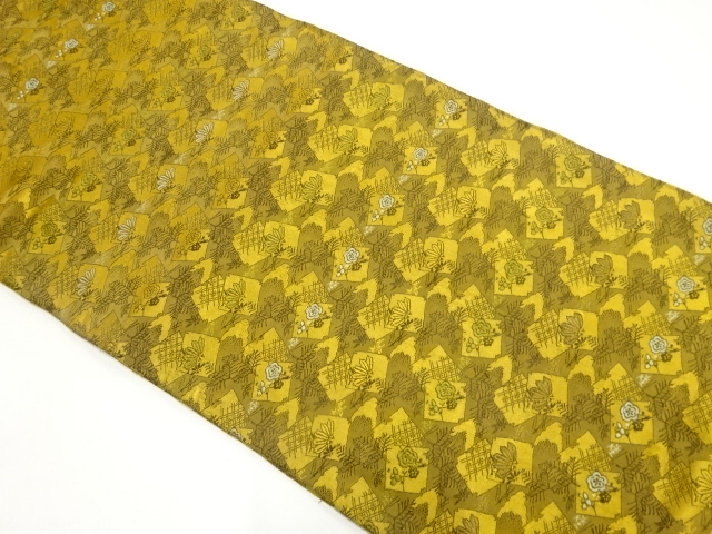 JAPANESE FUKURO OBI / SILK / WOVEN SHOCHIKUBAI